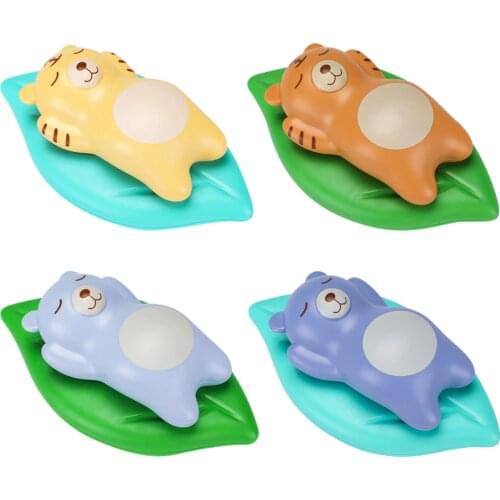 2021 Pop Cute Bear Baby Bath Toys Soft Rubber Float Animals Bathroom Swimming Water Toys For Children Boys Girls Kid