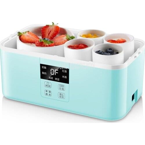 38W 1L Ceramic Electric Automatic Yogurt Maker Machine Fermenter Household Kithchen DIY Zymolysis Yogurt Fermenting Machine 220V
