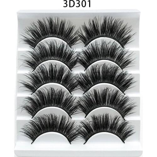 5Pairs eyelashes mink 3D lashes 20mm natural long false eyelashes for makeup tool maquiagem stands cruelty