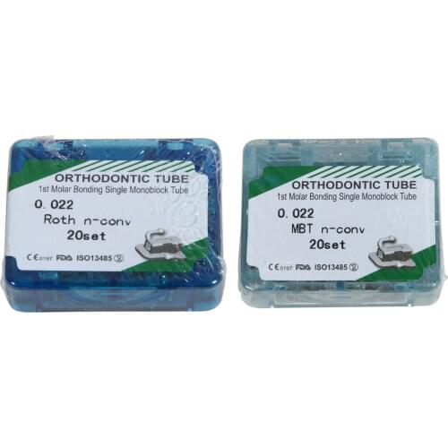 80pcs Dental Orthodontic Buccal Tubes 1st Molar Tube Bonding MBT Roth 022" ds6 Non-convertible