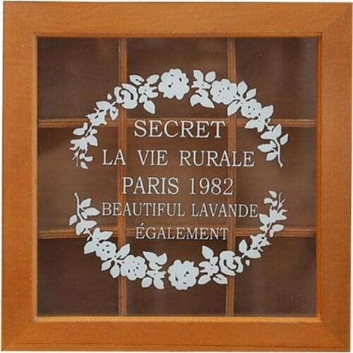 9 Section Wooden Chic Tea Box Compartments Container Bag Chest Storage 203F