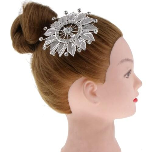 Shiny Crystal Flower Hair Comb Wedding Bride Hair Clip Party Prom Headpiece