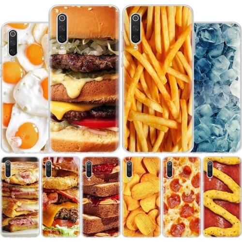 Hamburg French fries Pizza Cover Phone Case For Xiaomi Note 10 Mi 11 9 8 CC9 5X 6X 9T 10T A3 Poco X3 NFC F1 Pro Lite + Coque A1