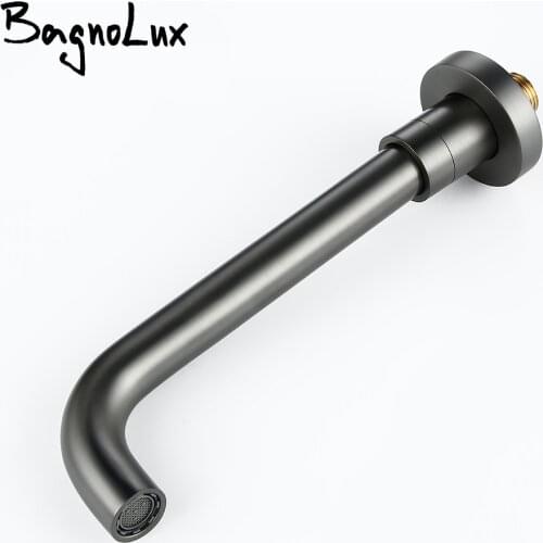 Bagnolux Black Brushed Polished Chrome Stainless Steel Rose Gold Brass Round Bathtub Spout Basin Bathroom Faucet