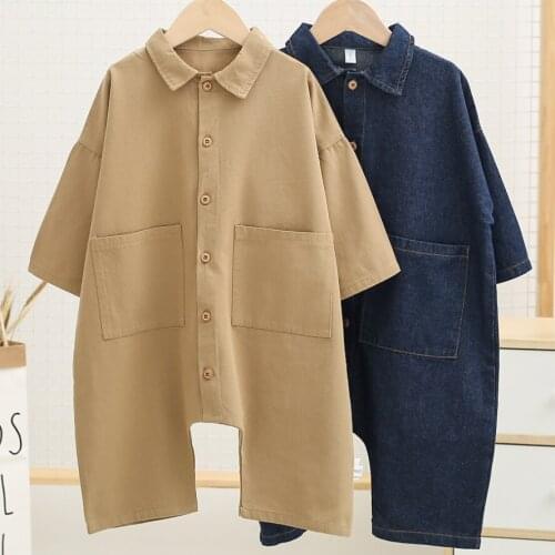 Children Boys Overalls Baby Girls Denim Jeans Bodysuit Kids Childrens Toddler Girl Spring Autumn Pants