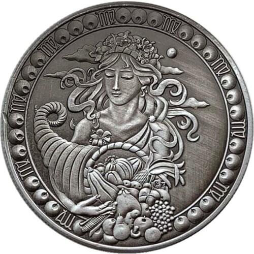 Hot Twelve Constellations Antique Imitation Challenge Coin Antique Silver Embossed Commemorative Holiday Gift Collectible Coin