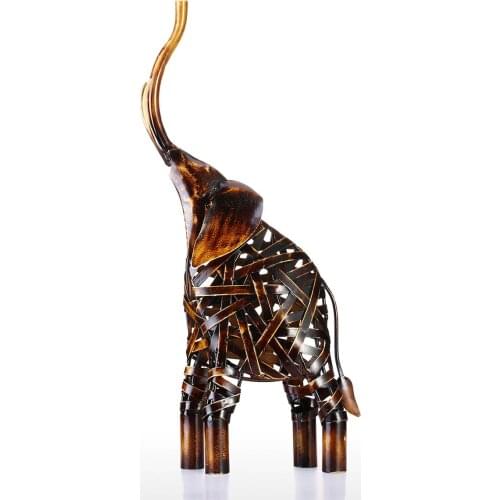 Metal Weaving Elephant Tooarts Iron Sculpture Home Decoration Crafts Animal Sculpture