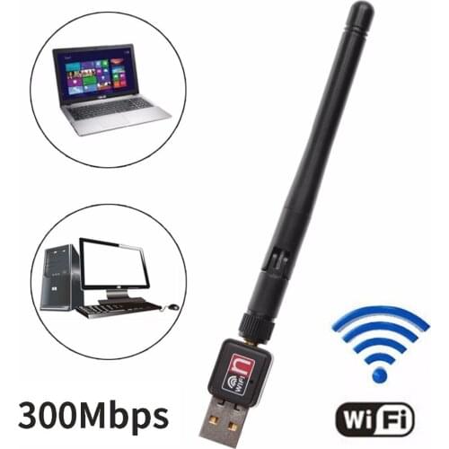 Mini 300Mbps USB Wifi Wireless Network Card 802.11 N/g/b LAN Adapter with Antenna