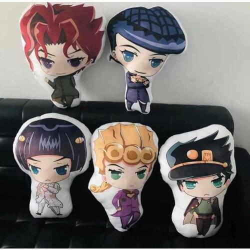 45cm 5 Styles New JoJos Bizarre Adventure Plush Pillow Toys Giorno Narancia Mista Buccellati Abbacchio Fugo Stuffed Doll Toy