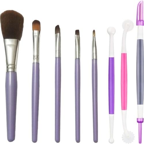 Sugar Cookie Brushes Set Gum Paste Flower Tools Fondant Cake Decorating Brush Bakeware Kitchen Utensil Bakery Tools