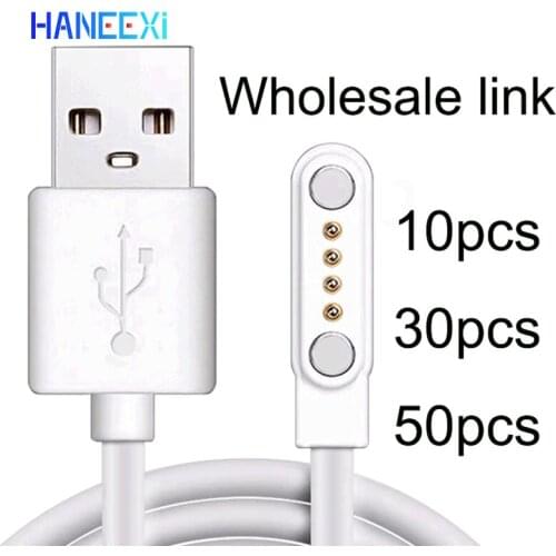 Wholesale Universal 4pin 7.62mm Smart Watch Magnetic Charging Cable USB Magnetic Charger Cord for kw88 kw99 y95 kw18