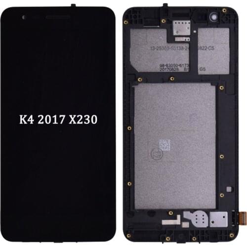 ORIGINAL For LG K4 2017 X230 LCD Display Touch Screen Digitizer with Frame Assembly or LCD No frame for K4 2017 X230 free ship