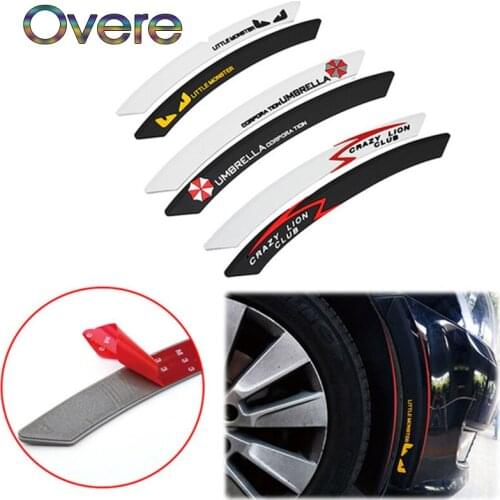 Overe Car Tire Wheel Eyebrow Protecter Stickers For Ford Focus MK2 2 3 Fiesta Mondeo MK4 Kuga Fusion Ranger Toyota Corolla chr