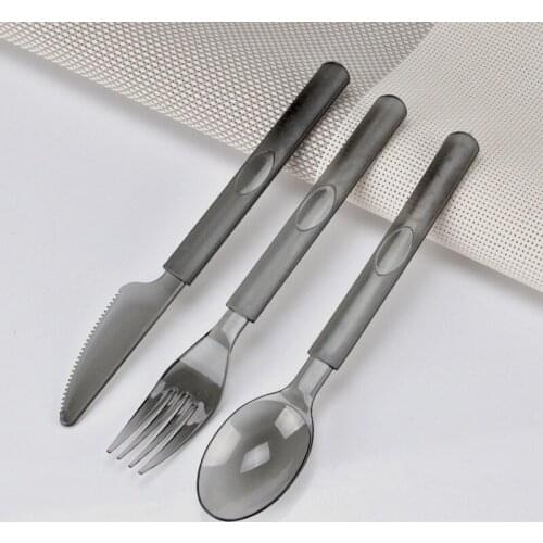 Plastic Knife and Fork Spoon Salad Fork Long Handle Spoon Single Package Western Portable Tableware 040 y