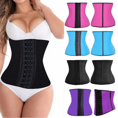 Dropshipping Womens Latex Underbust Body Shaper Waist Clincher Corset Training Trainer Belt Fat Burning Shapers Plus Size S-XXXL
