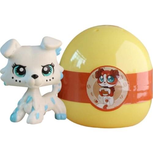 Rare Figures Blue Spot Collie, White Body Collie with Blue Eyes with 4pcs Accessories Gift Box Kids Gift (Blue Spot Collie)