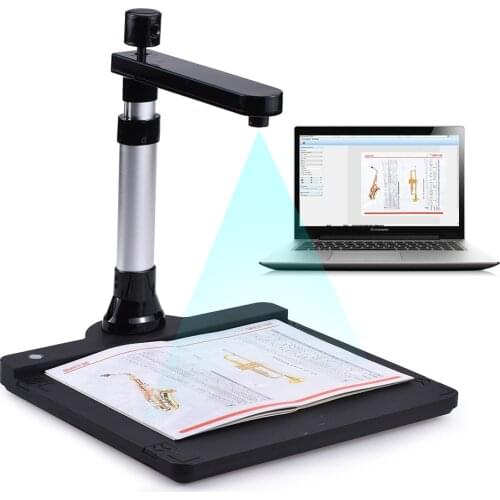 Adjustable A3 HD High Speed USB Book Document Camera Scanner Dual Lens (10 Mega-pixel & 2 Mega-pixel) Max with OCR Function