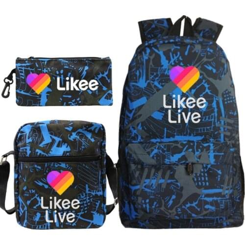 Sac A Dos LIKEE Bag Backpack Likee Video App 3 PCS/set School Bags for Teenage Girls Russia Mochila Feminina Bookbag Back Pack