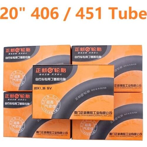 Folding Bike Tube Schrader/Presta Valve 20 Inch 406 Wheel 20*1.35 451 Wheel 20*1-1/8 Inner Tube Folding Bicycle Tire Tube