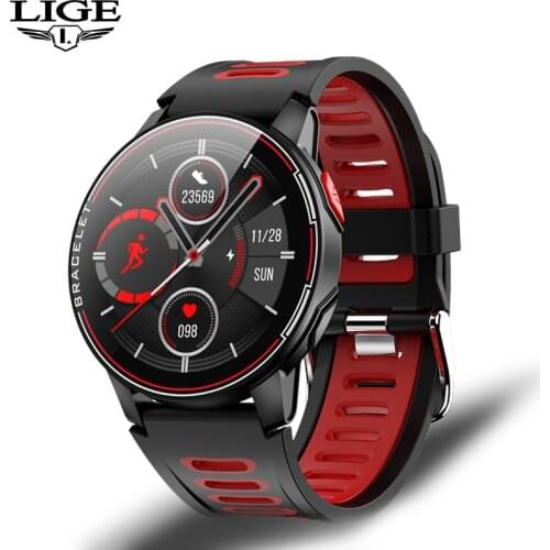 LIGE Smart Watch Men Smartwatch New IP68 Waterproof Sports Women Bluetooth Fitness Tracker Heart Rate Monitor For Android IOS