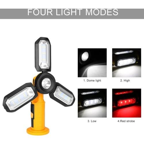 LED Work Light Outdoor Car Vehicle Emergency Lamp Portable SOS Light Multi-Function Maintenance Light Hanging USB Rechargeable