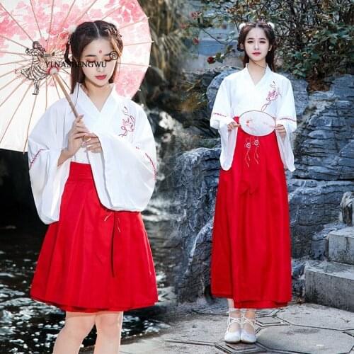 Traditional Hanfu Ancient Chinese Style Summer Hanfu Daily Hanfu Tang And Han Ancient Womens Shirts Chinese Womens Clothing