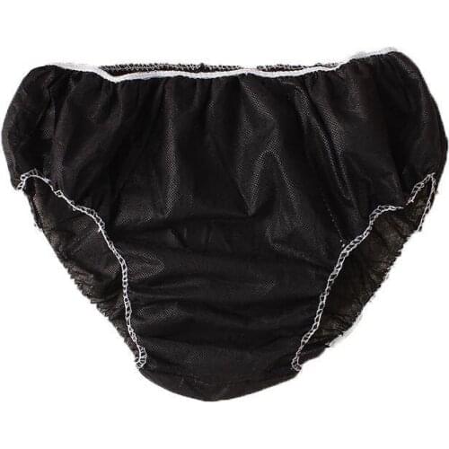 50 Pcs/lot Disposable Shorts Boxer Briefs Thicker Panties Sauna Pants travel underwear black