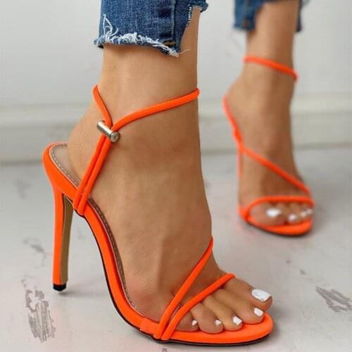 Summer Gladiator Pump Shoes Peep Toe High Heels Sandals Women Party Wedding Sexy Ladies Shoes Tacones Mujer