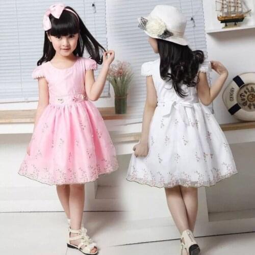 Spring and summer childrens clothing foreign trade childrens dress cute princess dress girls mesh dress k1