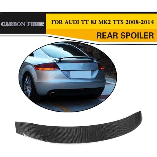 Rear Spoiler for AUDI MK2 TT 8J TTS Sline Coupe Convertible 2008 - 2014 Rear Spoiler Trunk Boot Wing Lip Carbon Fiber / FRP