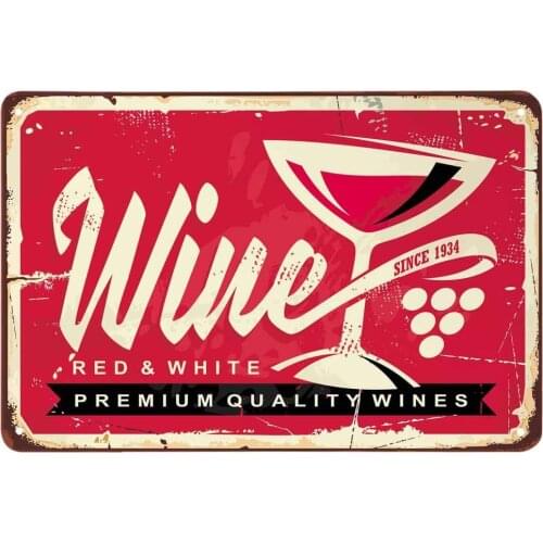 Drink Tin Sign Wine Retro Metal Tin Sign Pub Bar Decoration Tin Sign Wall Art Shabby Chic Home Decor Plaque