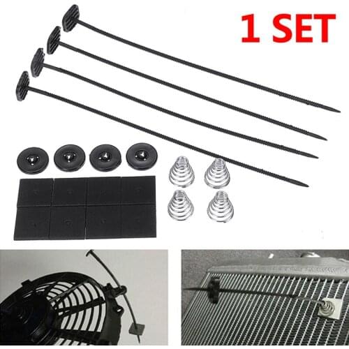 1Set Auto Fan Mount For Car Vehicle Electric Radiator Fan Mounting Tie Rod Kit Bracket Parts Set Plastic Ties Straps Accessories