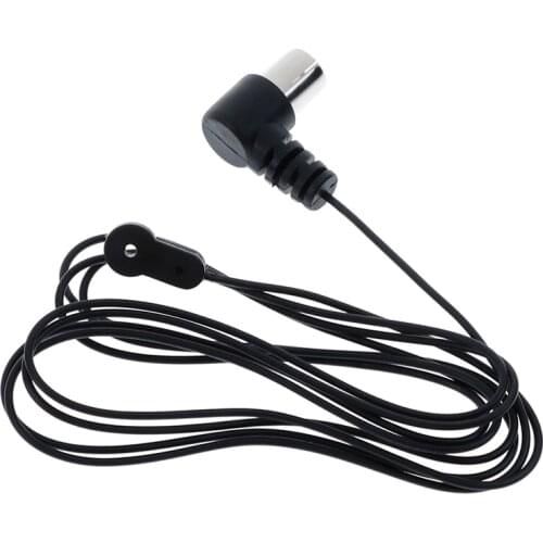 1PC FM Antenna Male For Sound Natural Sound Stereo Receiver For FM Radio/Hi-Fi/DAB/TV Indoor Use Black New