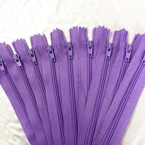 10pcs 20cm (8 Inch) Light purple Nylon Coil Zippers Tailor Sewer Craft Crafters &FGDQRS