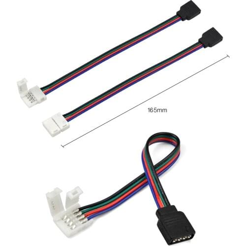 10pcs 5pcs 1pcs 4pin 10mm RGB LED Strip Connector Free Welding Connector for 5050 SMD RGB LED Strip Connector accessory