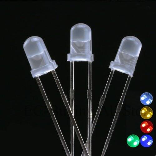 5mm Pink LED Round Light Emitting Diode Diffused FoggyUltra Bright Lamp Bead Plug-in DIY Kit Wide Angle DIP 50 pcs /lot