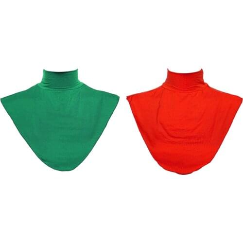 2 Pack Womens Muslim Fake Collar Casual Detachable Turtleneck Top Dickey Collar