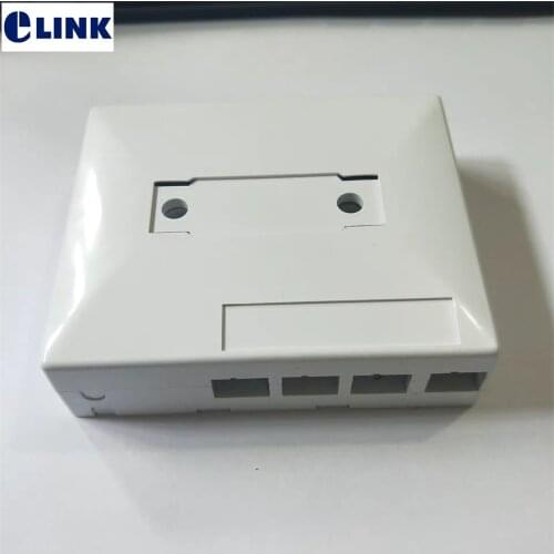 20pcs 4 port FTTH Terminal box ABS desk junction box gray white 4 cores SC fiber optic plastic box patch panel ELINK