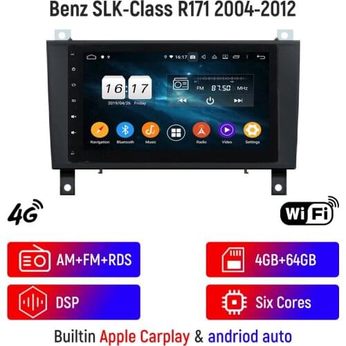 4+64GB Car Video Multimedia Player For Mercedes Benz SLK Class R171 2004-2012 SLK200 280 300 350 55 Car GPS Navi DVD Radio WIFI