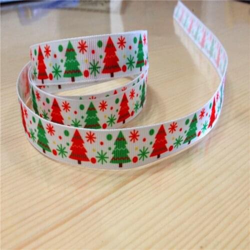9 16 22 25 38 50 75 mm width Christmas Printed Grosgrain Ribbon or Satin Ribbon AM14