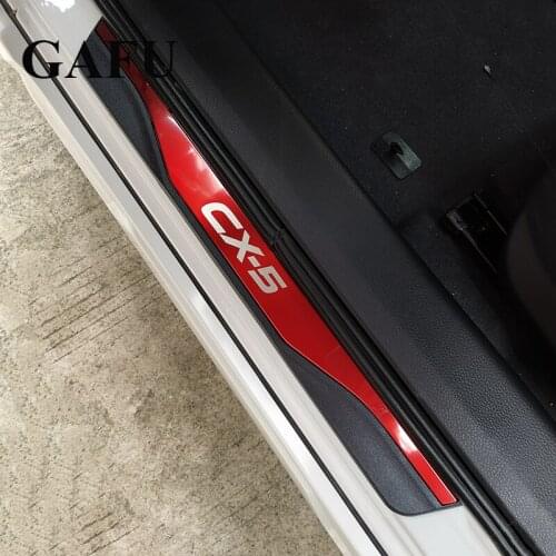 For Mazda cx5 2019 2020 Accessories Stainless Steel Car Door Sill Scuff Plate Covers Welcome Pedal Sticker 2014-2018