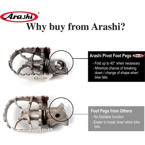 Arashi For BMW R1200GS / GSA 2005 - 2012 Front Foot Pegs Wide Pivot Rider Footrest Anti Slip Pedal GS1200 2006 2007 2008 2009