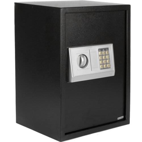 50EA Home BBusiness Security Keypad Lock Electronic Digital Steel Safe Black Box & Strong, fashionable Silver Gray190812205
