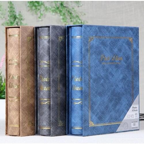 4D200 large 6-inch photo album 6-inch plastic box photo album retro family photo album insert album record family and good times
