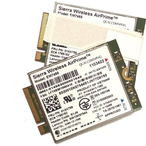 EM7455 FRU 01AX756 for THINKPAD X1CARBON TYPE 20HR 20HQ 20K4 20K3 X1 YOGA-20JD-20JE-20JF-20JG X270 TYPE 20K6-20K5 YOGA-370