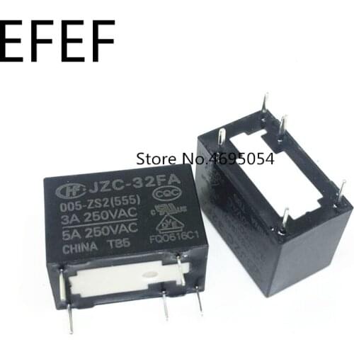 HOT NEW 5V relay HF32FA 005-ZS2 JZC-32FA 005-ZS2 HF32FA-005-ZS2 JZC-32FA-005-ZS2 5V 5VDC DC5V 3A 250VAC 5PIN