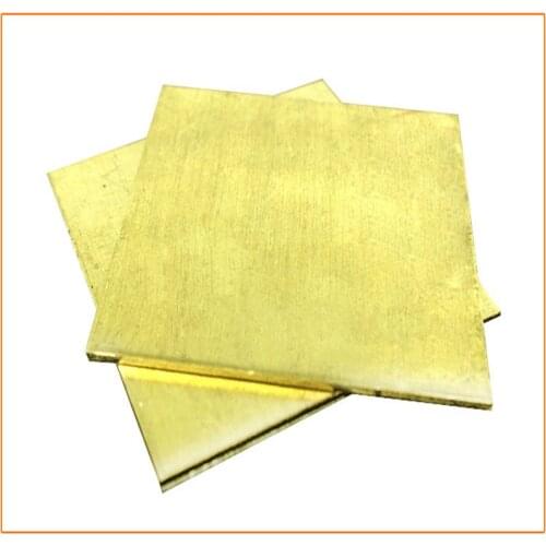 Brass Sheet 0.8x100x100mm Plate of CuZn40 2.036 CW509N C28000 C3712 H62 Cu Customized Size CNC Frame Model Mould DIY Contruction