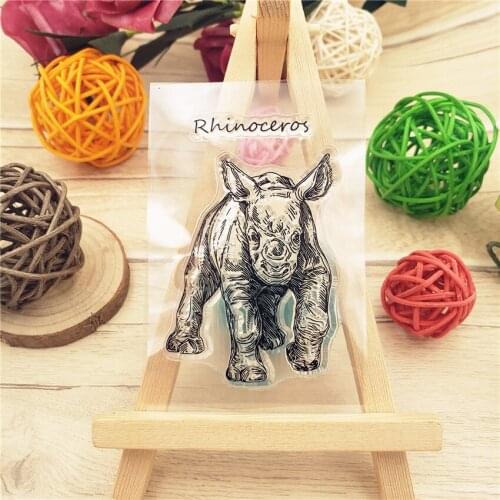 Hot selling rhinoceros alphabet transparent clear stamp / silicone seal roller stamp DIY scrapbook album / card production