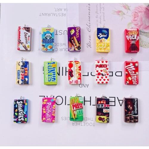 Beautiful resin candy chocolate pendant bracelet necklace earrings jewelry made by Cabochon flat back