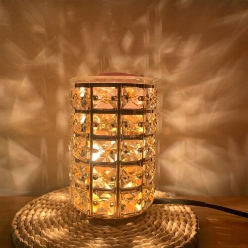 New 35W Iron Crystal Wax Melting Warmer Light Electric Furnace Melting Wax Lamp Essential Oil Lamp Suitable For Home Kitchen SPA